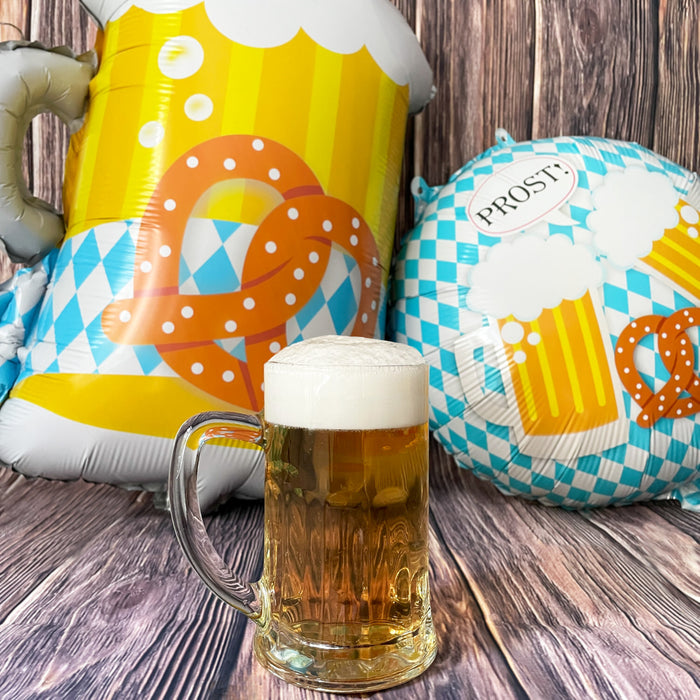 Bierkrug Folien Ballon für Oktoberfest Party Deko Bierglas Luftballon Hängedeko Bier Brezel Bayern