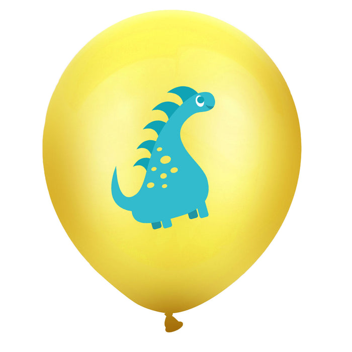 10 Dino Luftballons für Kinder Geburtstag Motto Party Schuleinführung Dinosaurier Ballons Farbmix