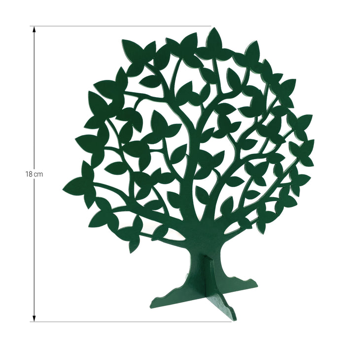 Lebensbaum Holz Baum des Lebens als Tischdeko für Taufe Kommunion Konfirmation Deko Junge Mädchen - grün
