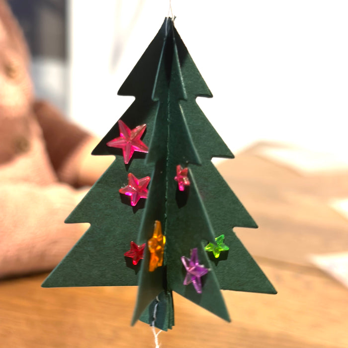 3D Tannenbaum Deckenhänger Weihnachtsbaum Girlande Deko für Weihnachten Winter Weihnachtsdeko - dunkelgrün