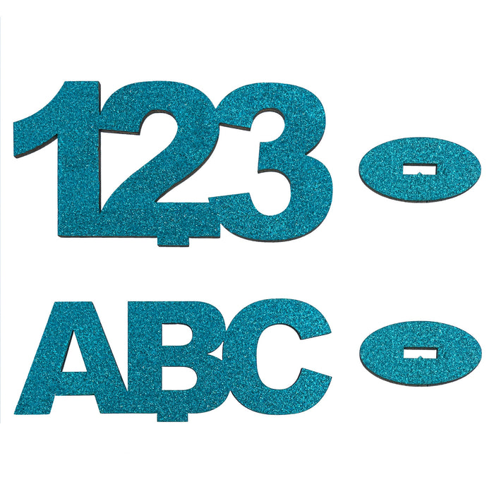 123 ABC Aufsteller Holz Tischdeko für Schuleinführung Einschulung Deko Junge Mädchen - türkis