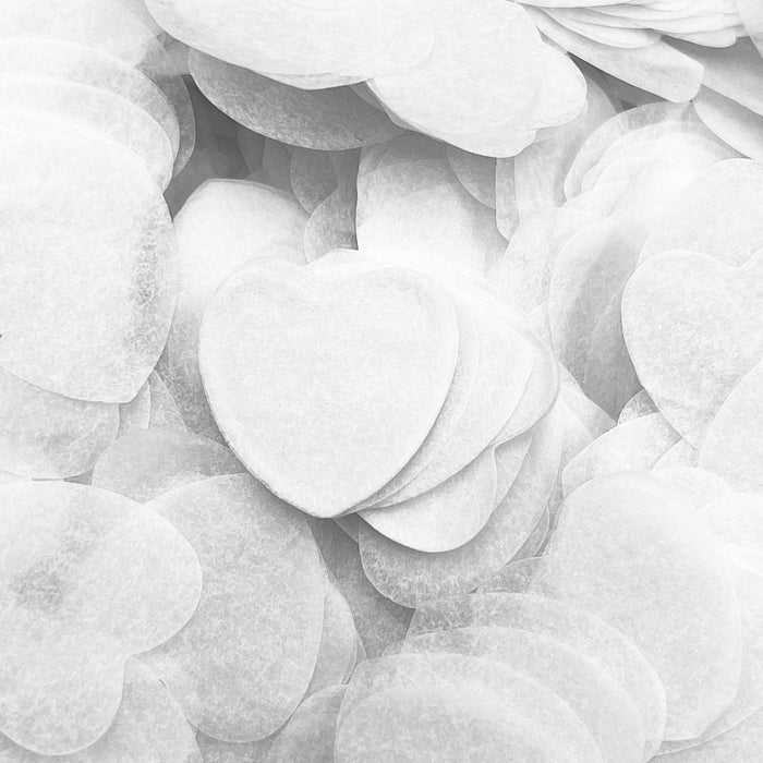 Papier Herz Konfetti Herzen Tischdeko Streu Deko für Valentinstag JGA Hochzeit Geburtstag Liebe - weiß