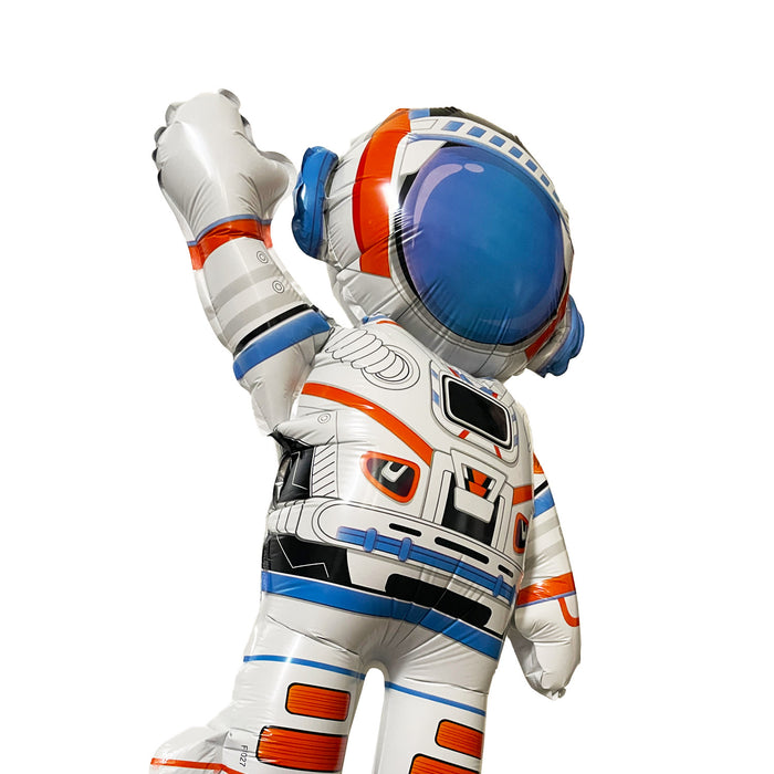 3D Folienballon Astronaut selbststehend für Jungen und Mädchen zum Kindergeburtstag Deko Motto Party