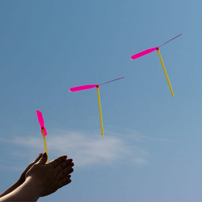 12 Flug Propeller Flugspiel Kinder Spielzeug für Kindergeburtstag bunt