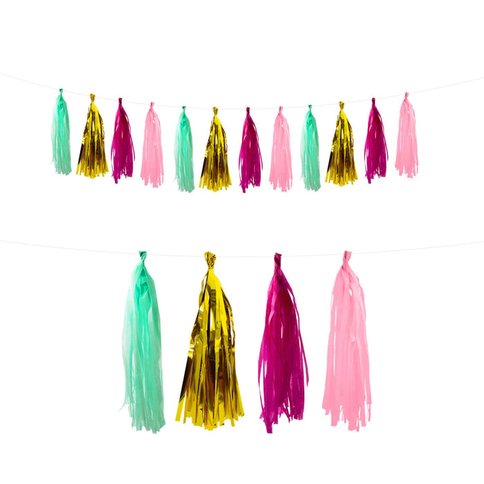 Tassel Girlande Quasten Papier Streifen Geburtstag Hochzeit Party Deko - Mix 3