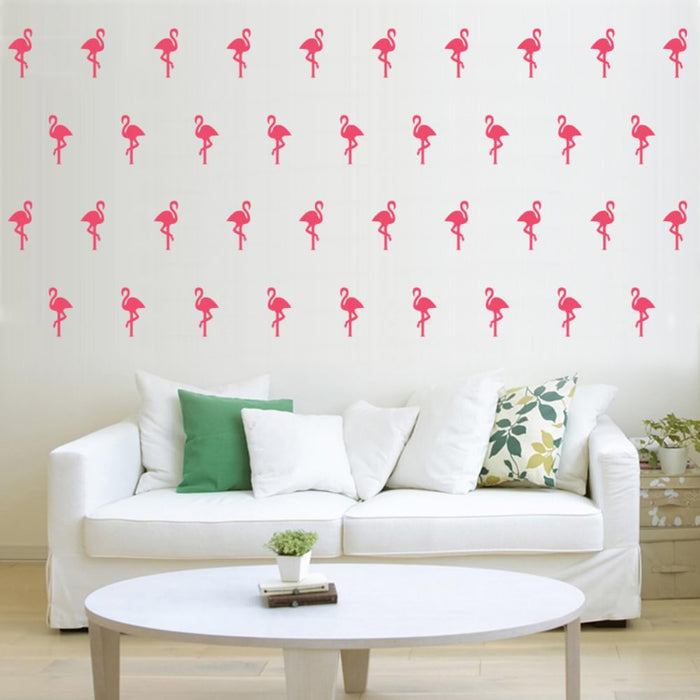 30 Flamingo Wand Sticker Wandaufkleber Wandtattoo Wanddeko Basteln pink