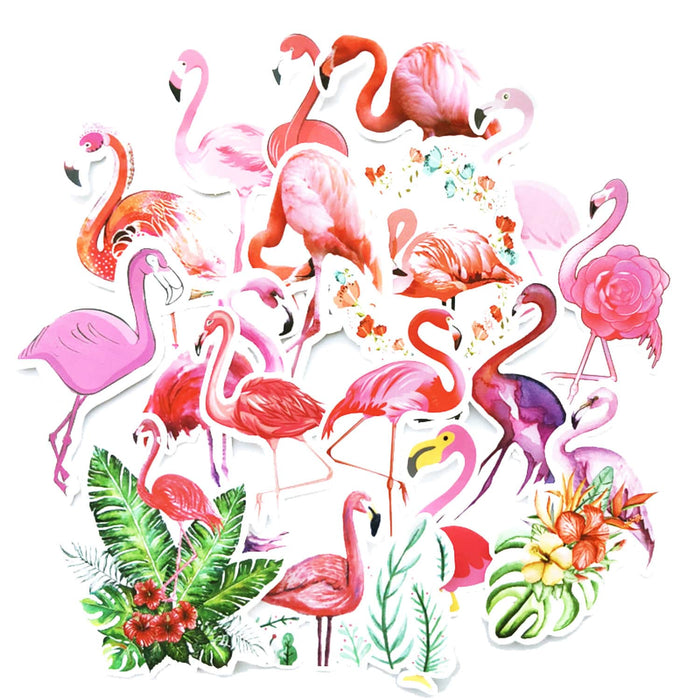 18 Flamingo Sticker Tropical Sommer Aufkleber Selbstklebend für Verzierung