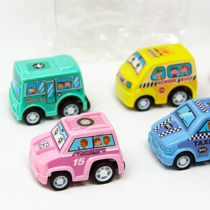 6 Spielzeugautos mit Tasche Mini Spielzeug Autos Fahrzeuge Set für Kinder zum Spielen ab 3 Jahren