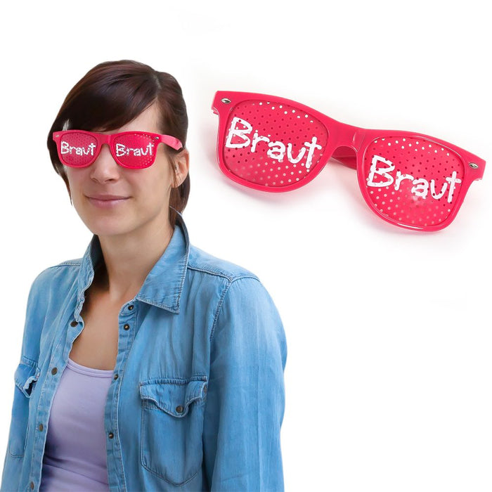 Brille Junggesellinnenabschied JGA zukünftige Braut rosa - Braut