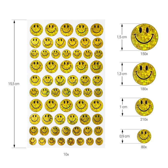 Kinder Sticker Set 3170 Smiley und Stern Aufkleber für Kinder für Kindergeburtstag zum Spielen Basteln