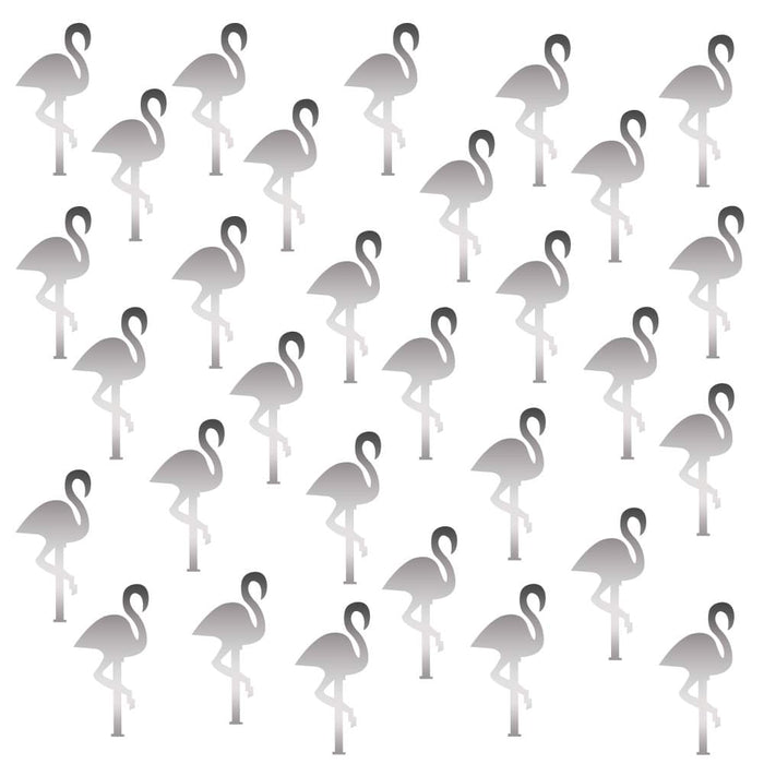 30 Flamingo Wand Sticker Wandaufkleber Wandtattoo Wanddeko Basteln silber