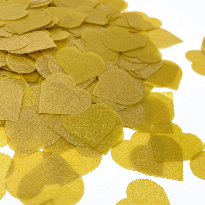 Papier Herz Konfetti 1000 Stk Herzen Tischdeko Streu Deko für Valentinstag JGA Hochzeit Liebe - gold