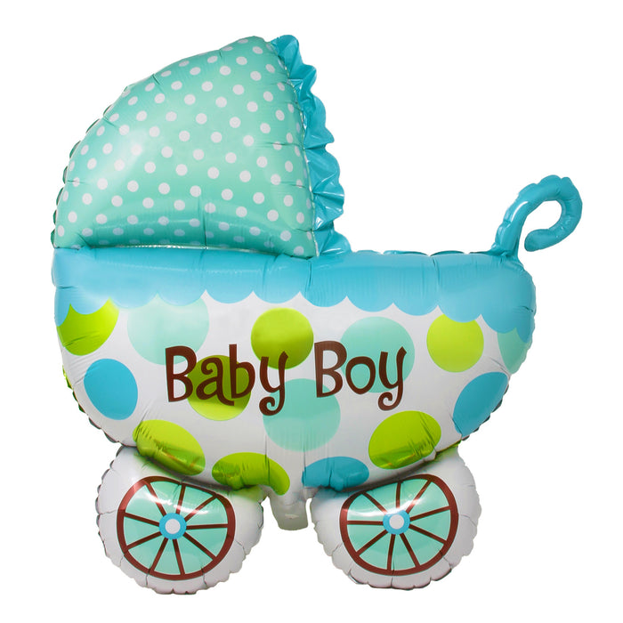 Folien Luftballon in Kinderwagen Form Baby Boy Folienballon für Baby Shower Party Geburt Jungs