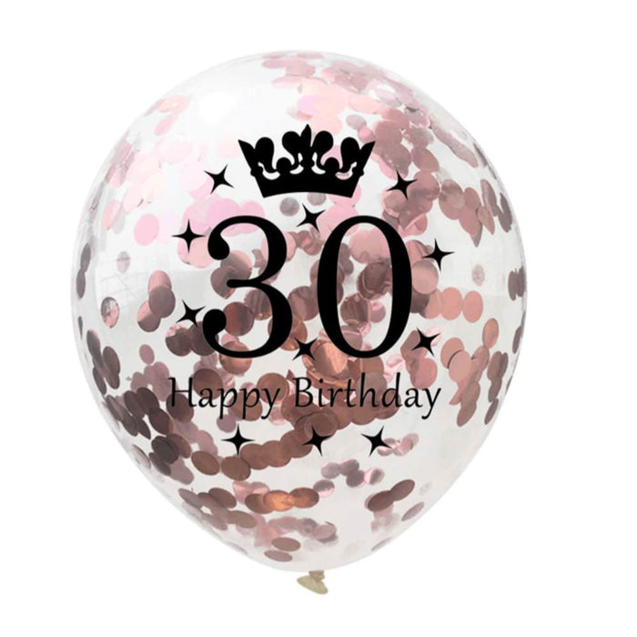 10x Konfetti Luftballons Zahl 30 Geburtstag Happy Birthday 30 Ballons