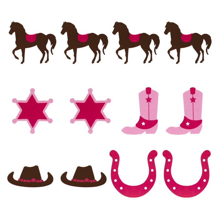 Pferde Western Party Kinder Geburtstag Deko Set - Girlande + Konfetti Set + 10 Luftballons