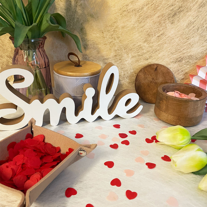 Papier Herz Konfetti Herzen Tischdeko Streu Deko für Valentinstag JGA Hochzeit Geburtstag Liebe - rosa