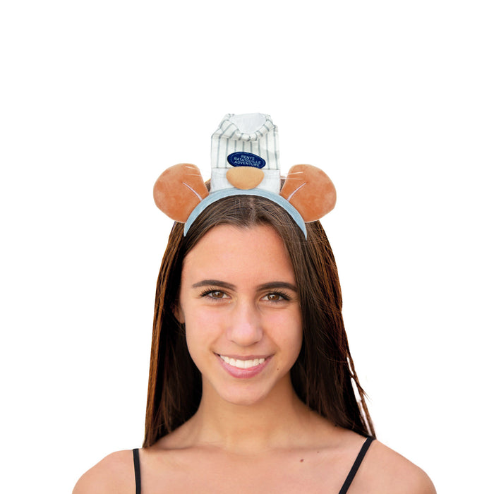 Haarreif Ratten Ohren mit Kochmütze Haarreifen für Fasching Karneval Kostüm Accessoire - grau