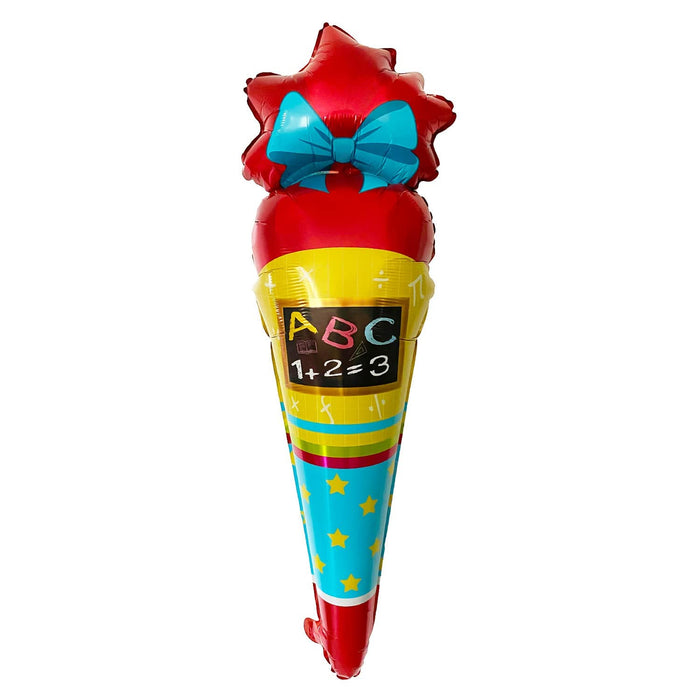 Schuleinführung Schulanfang Einschulung Deko Set - Schulkind Zuckertüten Stern Girlande + Zuckertüten Folienballon + Konfetti Ballon Set