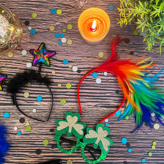 Holz Konfetti Rund Streudeko Tisch Deko für Silvester Weihnachten Geburtstag Fasching Motto Party - grün