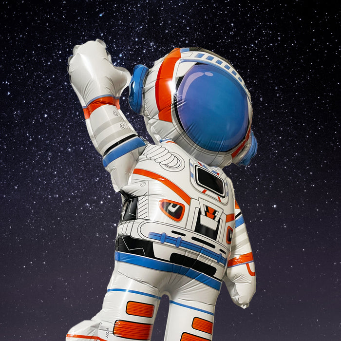 3D Folienballon Astronaut selbststehend für Jungen und Mädchen zum Kindergeburtstag Deko Motto Party