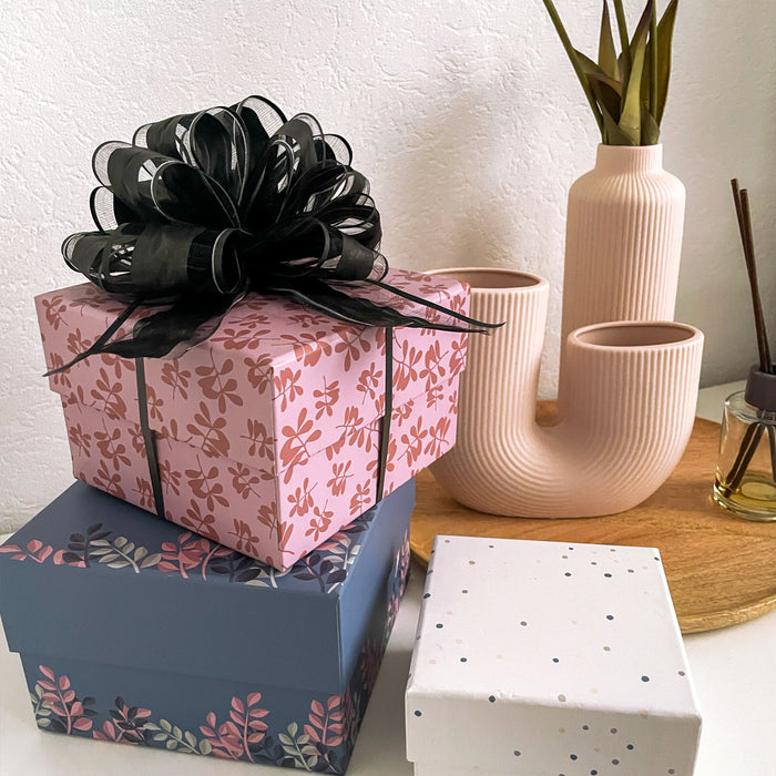 Geschenkschleife Deko Schleife für Geschenke Tüten Zuckertüte Weihnachten Geschenkdeko - schwarz
