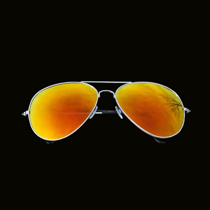 Pilotenbrille Sonnenbrille Herren Damen Flieger rot gold