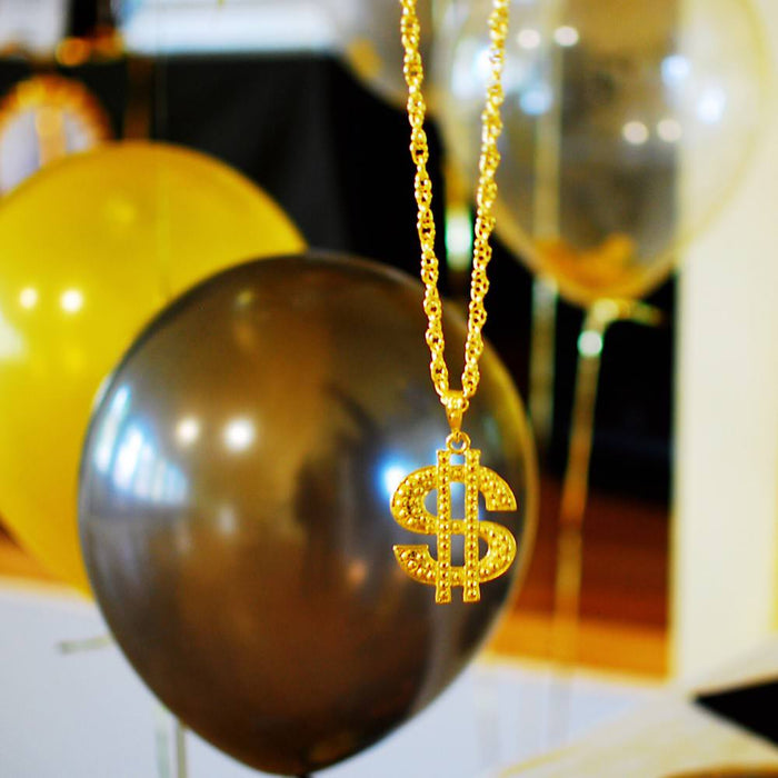 Konfetti Luftballon Set 15 Stk Hochzeit JGA Geburtstag schwarz gold