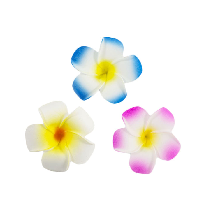 6 Blumen Haarspangen Haarclips Haarschmuck Hawaii Party Karneval Fasching - pink