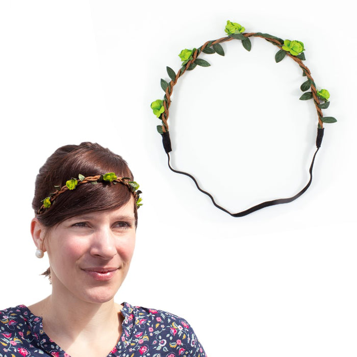 Blumen Haarband Stirnband Haarschmuck Bohemia Kopfschmuck - grün