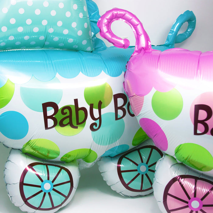 Folien Luftballon in Kinderwagen Form Baby Boy Folienballon für Baby Shower Party Geburt Jungs