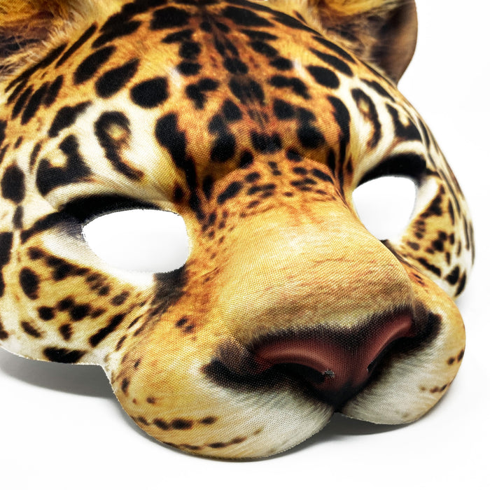 Leoparden Maske Gesichtsmaske Leopard für Halloween Kostüm Karneval Fasching Motto Party als Tier Verkleidung