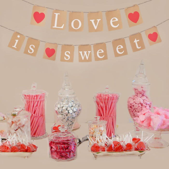 Hochzeit JGA Girlande Banner Deko - Love is sweet