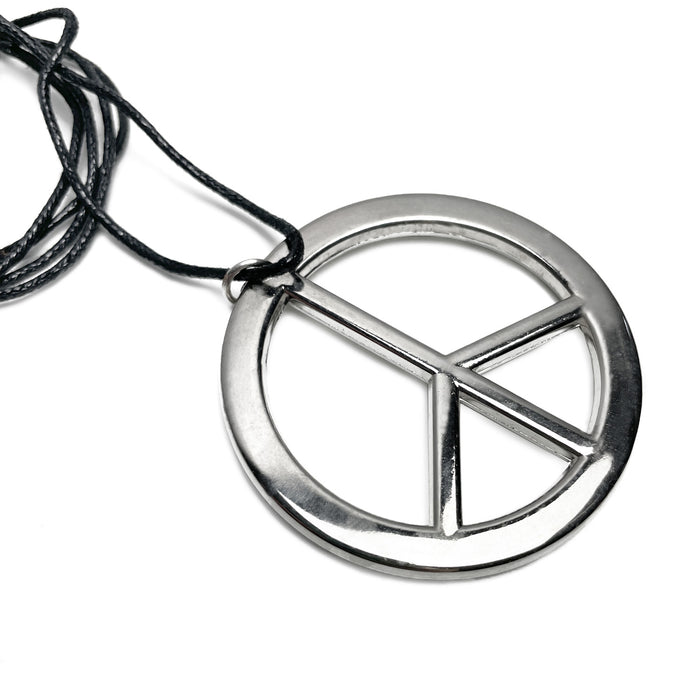 Hippie Peace Kette 60er 70er Jahre Flower Power Halskette Kostüm Accessoire für Fasching Karneval Motto Party