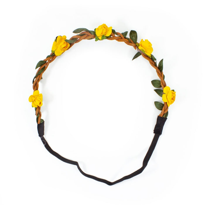 Blumen Haarband Stirnband Haarschmuck Bohemia Kopfschmuck - gelb