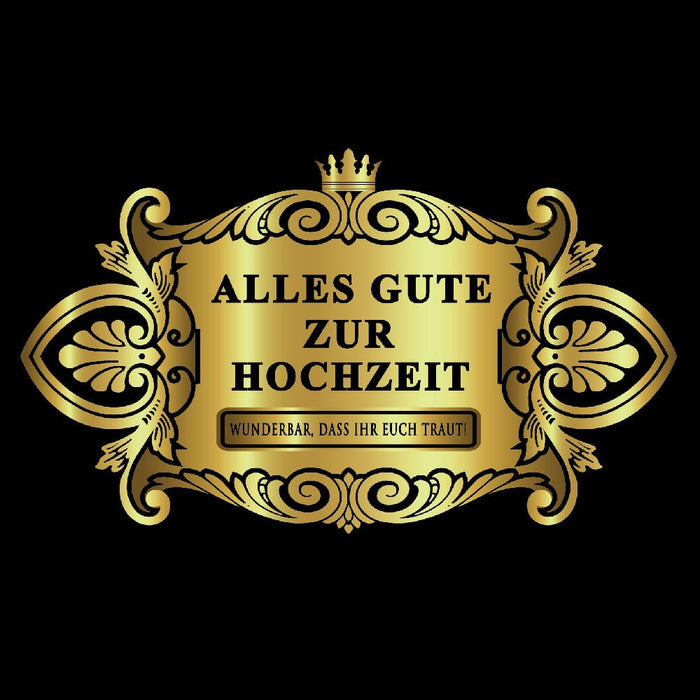 Flaschenetikett Aufkleber Sticker gold elegant - Hochzeit