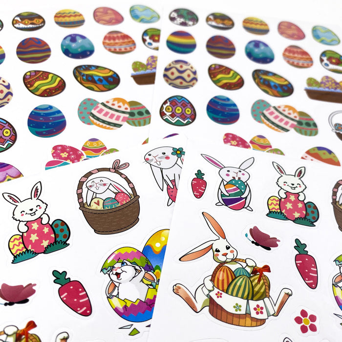 Ostereier Sticker 54 Eier Aufkleber für Ostern Deko Osterdekoration zum Scrapbooking Basteln