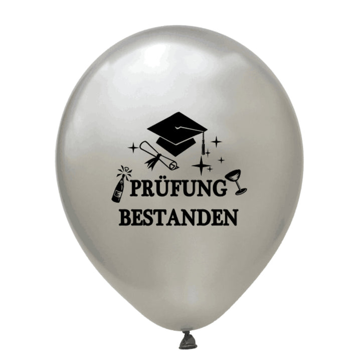 Prüfung bestanden Party Deko Set - Girlande + Konfetti Luftballon Set Schulabschluss Abi Abschluss