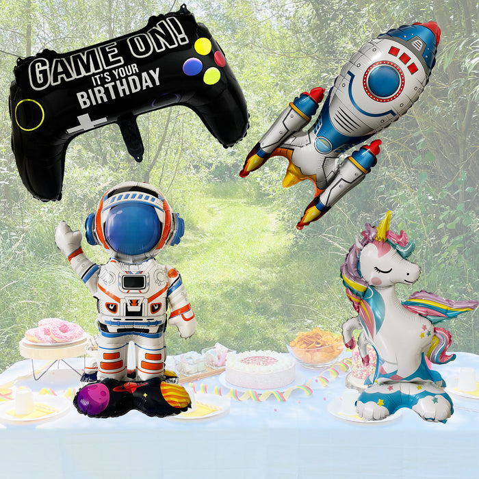 3D Folienballon Einhorn stehend für Mädchen zum Kindergeburtstag Deko Motto Party