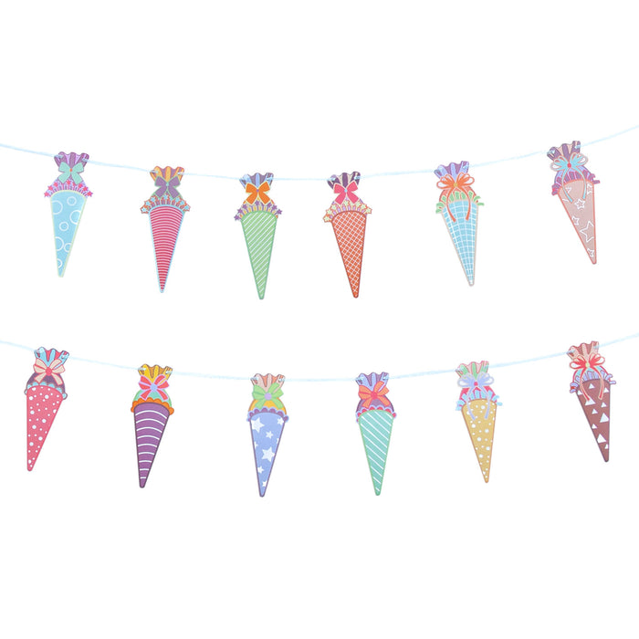 Schuleinführung Schulanfang Einschulung Deko Set - Schulkind Folienballon + 2 Girlanden + Zuckertüten Konfetti + 123 ABC Konfetti