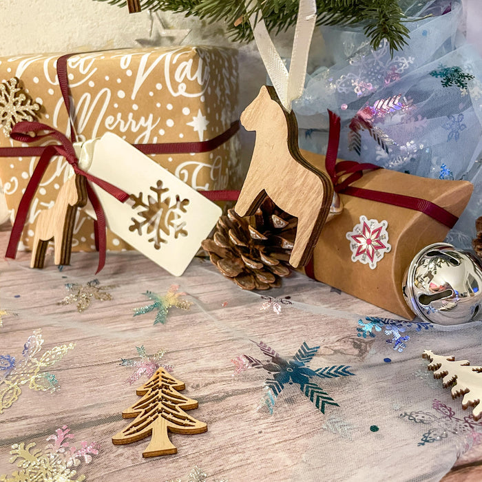 Tischläufer Schneeflocken Schneekristalle Tischband metallisch Schnee Läufer Tischdeko für Weihnachten Silvester Deko