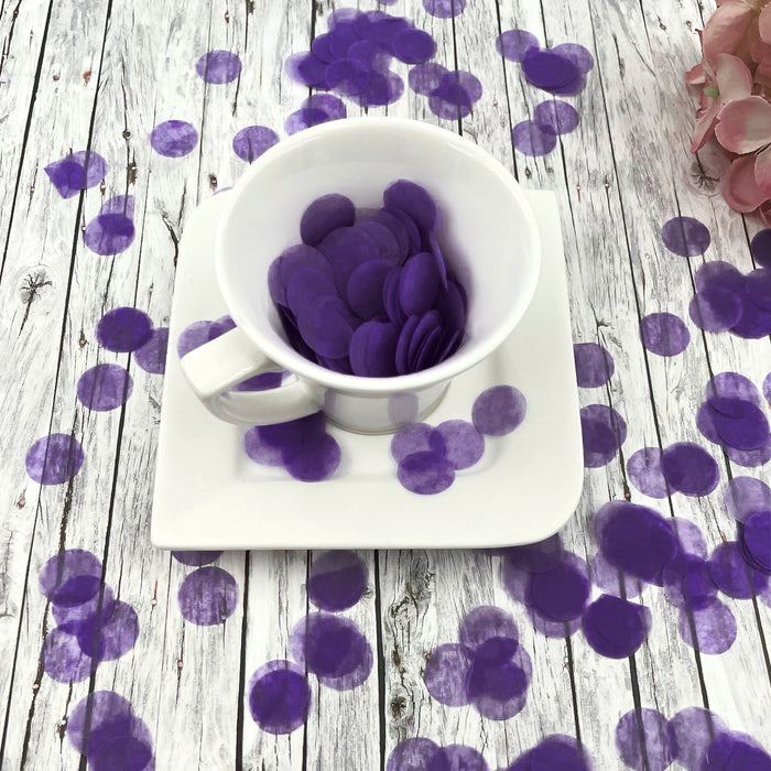 Papier Konfetti Streu Deko Tischdeko für Geburtstag Party Fasching Karneval - dunkellila