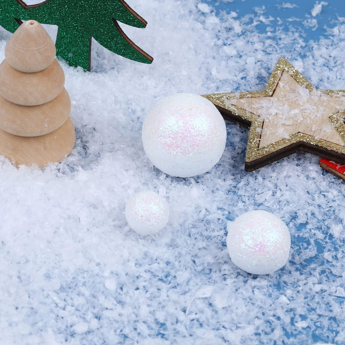 Styropor Kugeln als Streudeko Tischdeko Deko für Weihnachten Weihnachtsdeko zum Basteln DIY - weiß