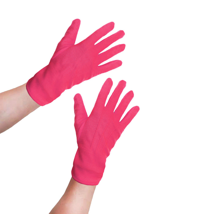 Handschuhe Herren und Damen Handschuh pink für Fasching Karneval Motto Party Kostüm Accessoire für Halloween