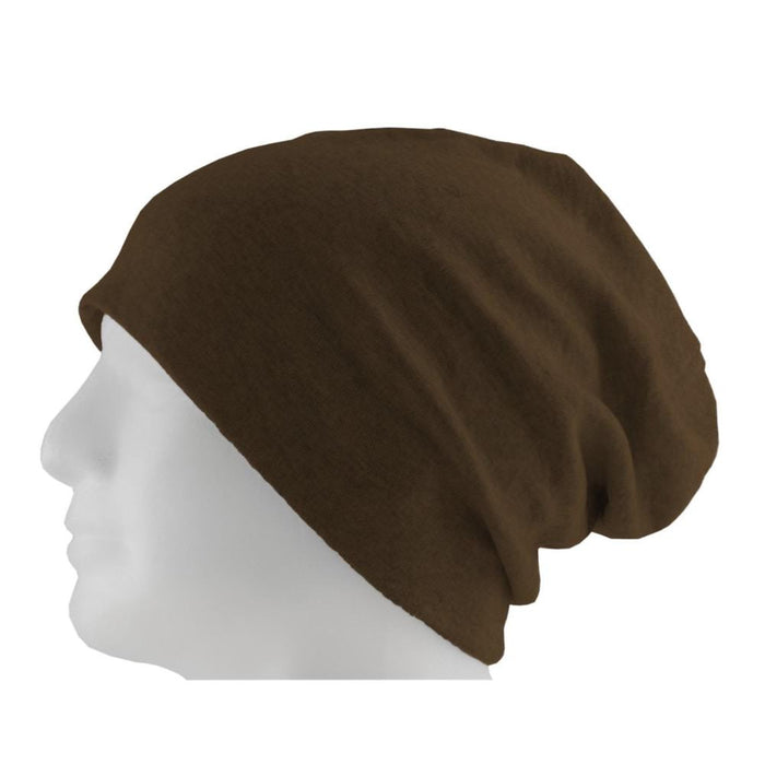 Long Beanie XXL Mütze Slouch Damen Herren Kinder Mütze - chocko brown