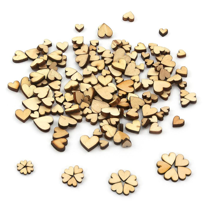 100 Holzherzen Mini Holz Herz Scheiben Holz Dekoration