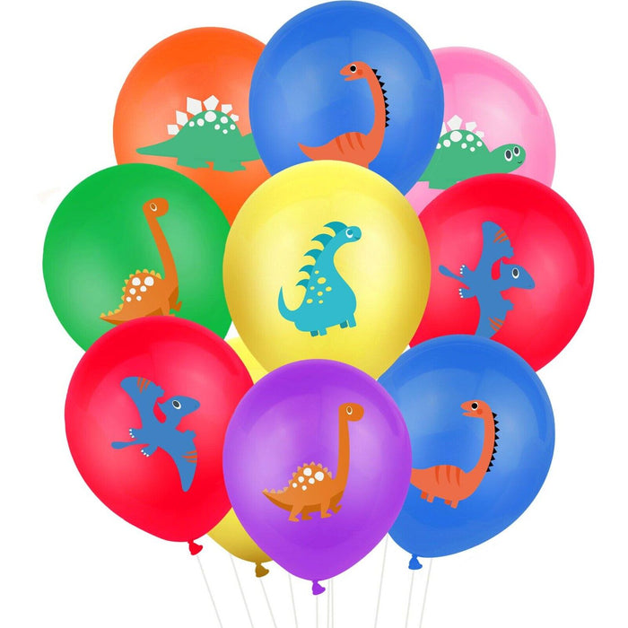 Happy Birthday Geburtstag Dino Party Deko Set - Luftballons + Happy Birthday Girlande + Dinosaurier Konfetti