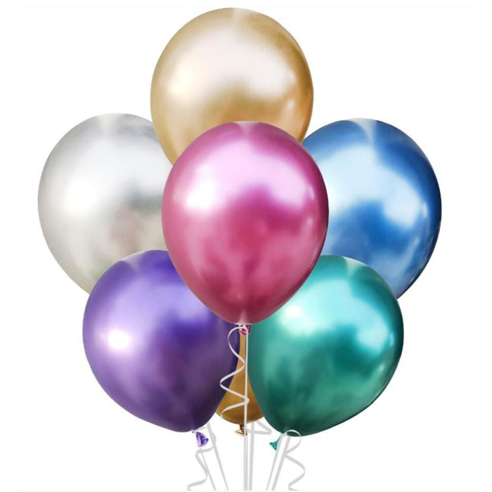 Luftballon Set 7 Stk. Geburtstag Party Hochzeit JGA Ballons Metallic bunt