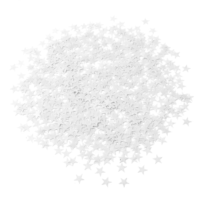 Stern Konfetti Über 500 Stk Tischdeko Geburtstag Weihnachten Fasching Karneval Party - weiß