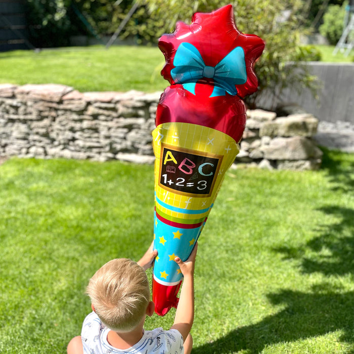 Zuckertüte Folien Luftballon für Schuleinführung Schulanfang Einschulung Dekoration Deko Ballon