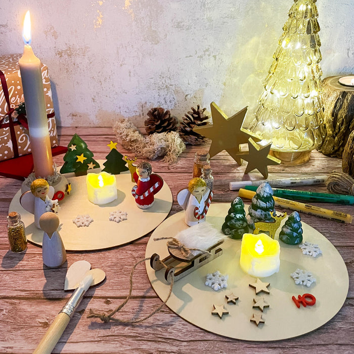 Weihnachtsdeko Bastel Set groß als Tischdeko Dekoration für Advent Wei — Oblique Unique